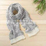 Slouchy Black White Yard Dyed Unisex Scarf thumbnail-2