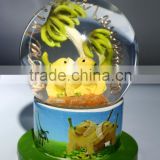 Originality Animal Lighted Snow Globe Music Box With Metal Base