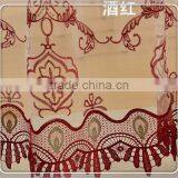 2015 High Quantity Flower Design Embroidered Voile Curtain Fabric thumbnail-1