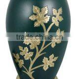 Arcadia Leaf Brass Cremation Urns, Funeral Urns