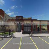 Low Cost Galvanized Steel Frame Kit Market Building Design thumbnail-3