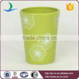 4pcs Green Flower Decal Bathroom Set for Wholesale thumbnail-4