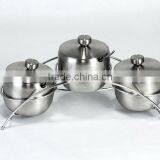 Glass & Stainless Oil Vinegar Salt and Pepper Set thumbnail-6