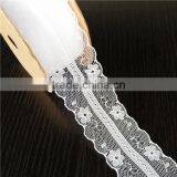 African Wholesale 100%Polyester White Lace Fabric thumbnail-2