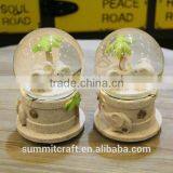 Imitation Stones Frosted Elephant Figurine Funny Animal Snow Globes