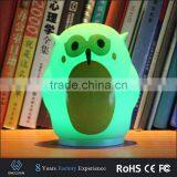 Multicolor changing led night light mini owl led sensor nightlight led lamp