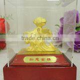 Luxury Gold Plated Chinese Zodiac Mini Monkey Figurine for Business Gifts thumbnail-1