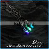 Valentines Day Gift Glowing Necklace , Glow in the Dark Heart Pendant Luminous Necklace thumbnail-2