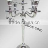 Wedding Candelabra/Antique Aluminium Candelabra With Silver Finish thumbnail-5