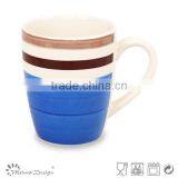 High Quality Ceramic Mug Hand Painting With Strips thumbnail-3