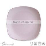 Solid Color Square Ceramic Salad Plate thumbnail-4