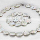14mm Necklace and Bracelet Freshwater Pearl Set thumbnail-1