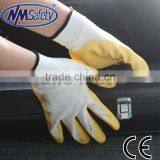 NMSAFETY Yellow Nitrile Coated Polyester Knit Automobile Assembly Hand Work Gloves thumbnail-1