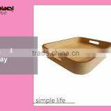 Serving Food Tray Wood Cutlery Tray With Handle Storage Wooden Tray thumbnail-3