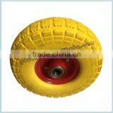 Manufacture Flat PU Rubber Wheelbarrow Wheel 4.00-8 thumbnail-3