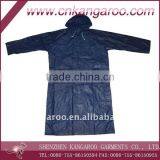 100% Nylon Navy Blue PVC Military Raincoat thumbnail-1