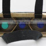 Recycled Jute Fabric Three Bottle Wine Bag With Jute Self Handle thumbnail-5