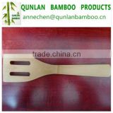 Natural mini bamboo scoop meal rice spoon with two holes
