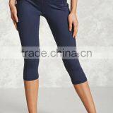 Active Sports Running Gym Women Capri Leggings Knee Length Tight Polyester Fashion Custom Made Compression Tights thumbnail-3