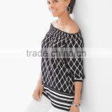 Women's Rayon Print off Shoulder Blouse thumbnail-1