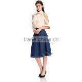 2017 Lady Midi Latest Model Denim Skirt Jean thumbnail-5