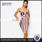 Fashionable Couture Bandage Dress With Pleat Detail Midi Dress With Zipper In Front Bodycon Dress V Neck With Straps thumbnail-1