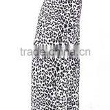 MGOO Elegant Leopard Print Maxi Skirt For Women Sublimation Sexy Long Skirt Knitted Stretch Muslim Skirts thumbnail-3
