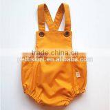 Boutique Kids Clothing Bodysuit Yellow Cotton Baby Romper Summer Wear thumbnail-1