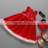 Newest Christmas Red Tulle Sequin Frocks Baby Girls Red Dresses thumbnail-2