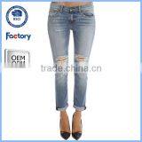 Ripped Denim Jeans ,ripped Jeans Denim,red Blue Denim Brand Jeans thumbnail-1