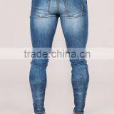 Bleach Wash Denim Jeans, Skinny Jean Trousers for Man thumbnail-4