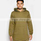 Mens Longline Plain Tracksuits Fitness Tracksuits With Curve Hem Top thumbnail-2