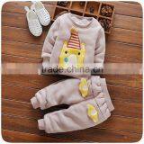 Children Flannel Suits 2016 New Children Winter Leisure Sport Cartoon Down Cashmere Two Piece Sets thumbnail-1
