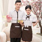 Custom Summer Korean Style Short Sleeve Waitress Uniforms for Western Restaurant Wholesale thumbnail-6