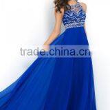 2016 New Arrival Prom Chiffon Dresses Embellished With Clear Stones and Sequins thumbnail-1