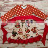 Wholesale Children's Girls Boutique Christma New Design Red Stripe Clothes thumbnail-1