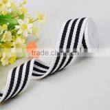 White Black Canvas Striped Polyester Webbing thumbnail-1