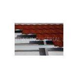 Residential Brick Red Colorful Metal Roofing Tiles Classical Flat ISO / 1090mm * 380mm thumbnail-1