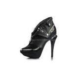 Lotoyo Pin-Heeled Metal Chain &Studs Women Ankle Boots Ltyk0009 thumbnail-1