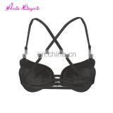 Black Removable Straps Invisible Plus Size Ladies Sexy Stylish Sexy Bra thumbnail-3