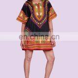 Indian African Shirt Dashiki Print Hippie Top Blouse Tribal Onesize Woman Man Indian thumbnail-3