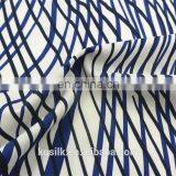 Comfortable Cross Stripe Printed 100 Cotton Fabric Black and White