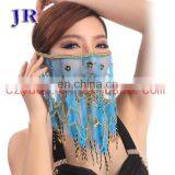 Tribal Indian Women Beaded Belly Dance Face Veil Accessory P-9015# thumbnail-5