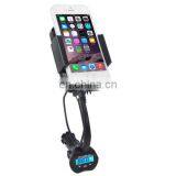 Universal 3.5mm Plug Car Charger Holder Music LCD FM Radio Broad Handsfree Transmitter for IPhone 6 & 6 Plus