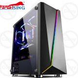Firstsing ATX Mid Tower Gaming Tempered Glass PC Computer Case With RGB Light Strip thumbnail-1