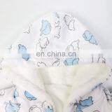 Little Girl's Boy's Faux Mink Baby Bathrobe Unisex Kids Cartoon Hooded Plush Sleepwear Robe thumbnail-6