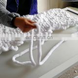 wholesale luxury hand made 100% acrylic iceland wool cotton chunky cable knit bedding bedspread sofa  throw blanket