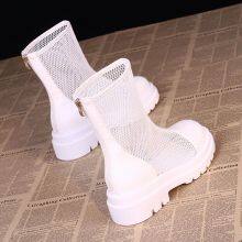 High-quality Short Boots Female Summer Thick-soled New Korean Version of the British Style Thin Mesh Sandals All-match Breathable Boots thumbnail-1