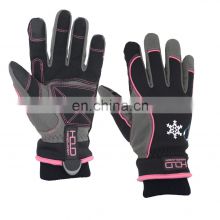 Warm winter gloves custom waterproof winter ski gloves touch screen hand gloves for winter cotton