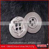 Anti-brass and Anti-silver Anchor Metal Button thumbnail-3